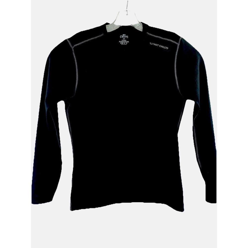 Hot Chillys Sz Small Black Pullover Long Sleeve Baselayer Shirt‎ (F4) EUC